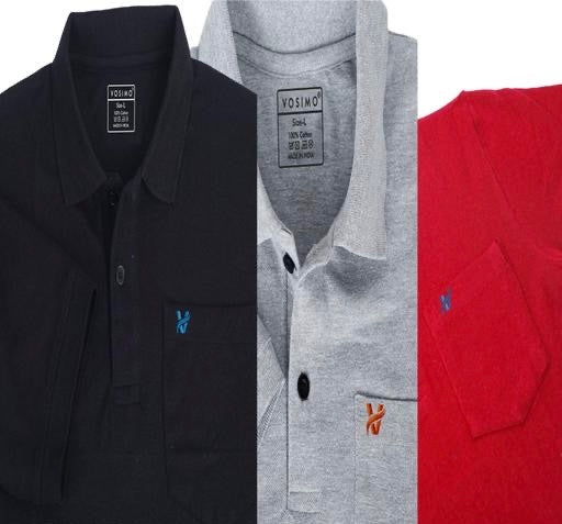 Men’s Round neck polo T shirts pack of 3