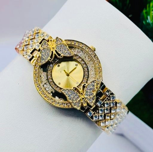 Crystal Diamond Korean design analog watch for women