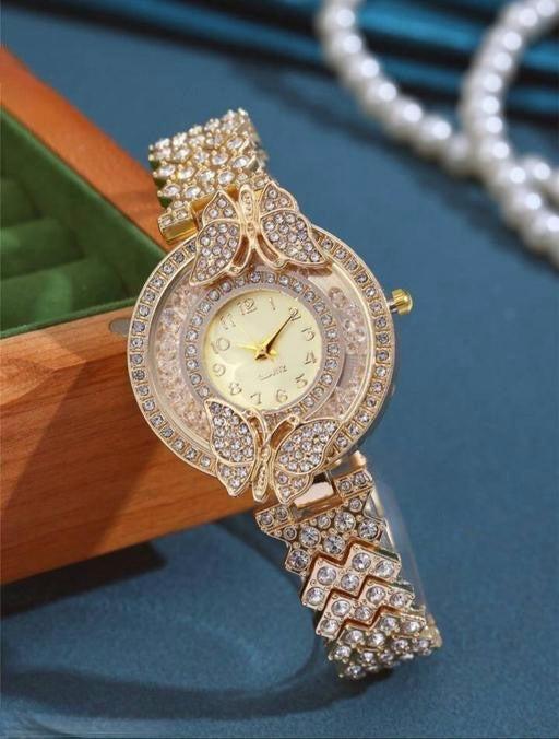 Crystal Diamond Korean design analog watch for women