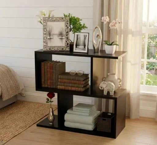 Wooden Table Shelf | Modern Zigzag Wooden Display Shelf |
Multipurpose Bookcase & Decorative Shelf