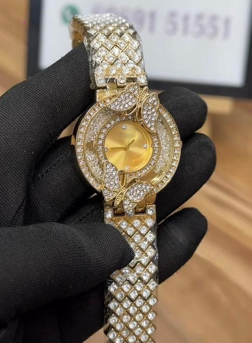 Crystal Diamond Korean design analog watch for women