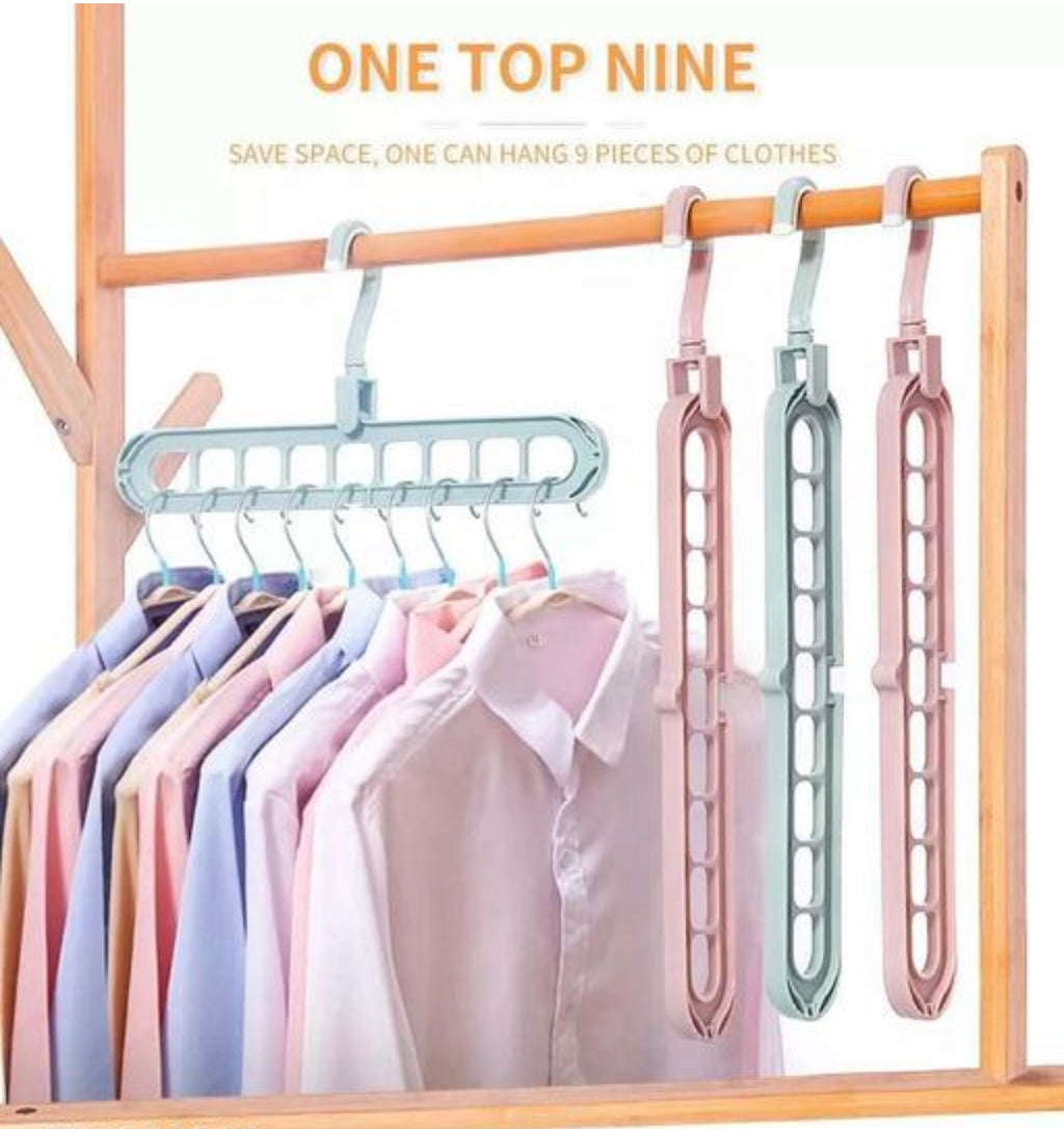 Multifunctional Clothes hanger Set of 3 magic hangers.