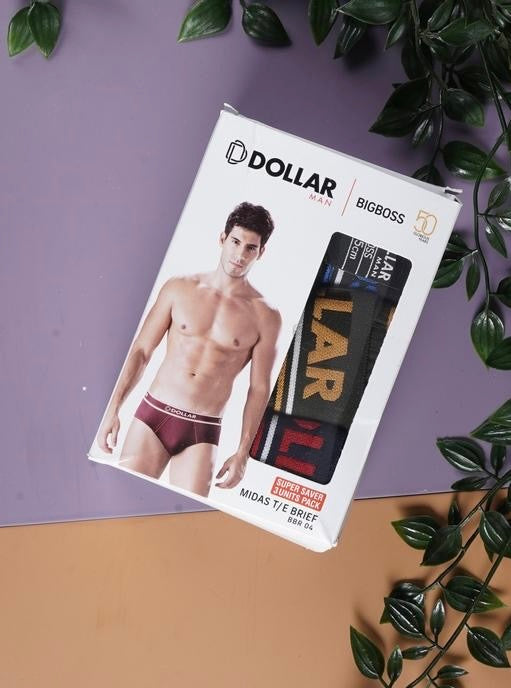 Dollar Bigboss Men's Briefs | Pack of 3 inner wears | Anti-Microbial Super Cotton Solid Briefs