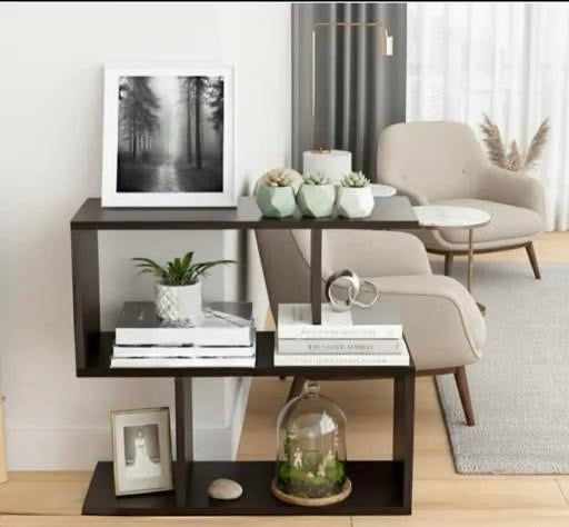 Wooden Table Shelf | Modern Zigzag Wooden Display Shelf |
Multipurpose Bookcase & Decorative Shelf