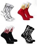 Premium Unisex Socks | Flame & Lightning
Printed Crew Socks - Pack of 4